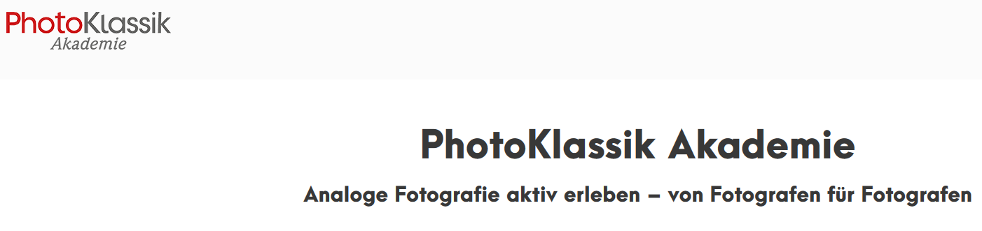 PhotoKlassik Akademie - Screenshot der Startseite